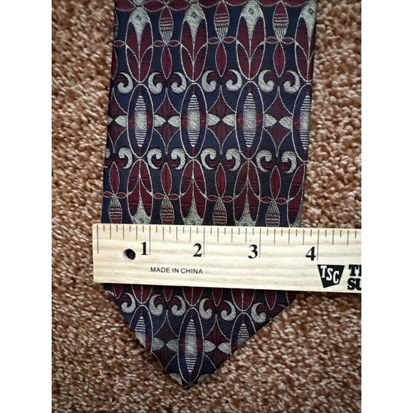 Silk XMI Mens Neck Tie Abstract Woven Textured Made In USA - Picture 5 of 5